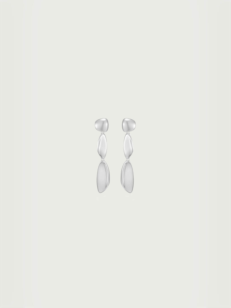 Silver Tone Hallmarked Long Earrings