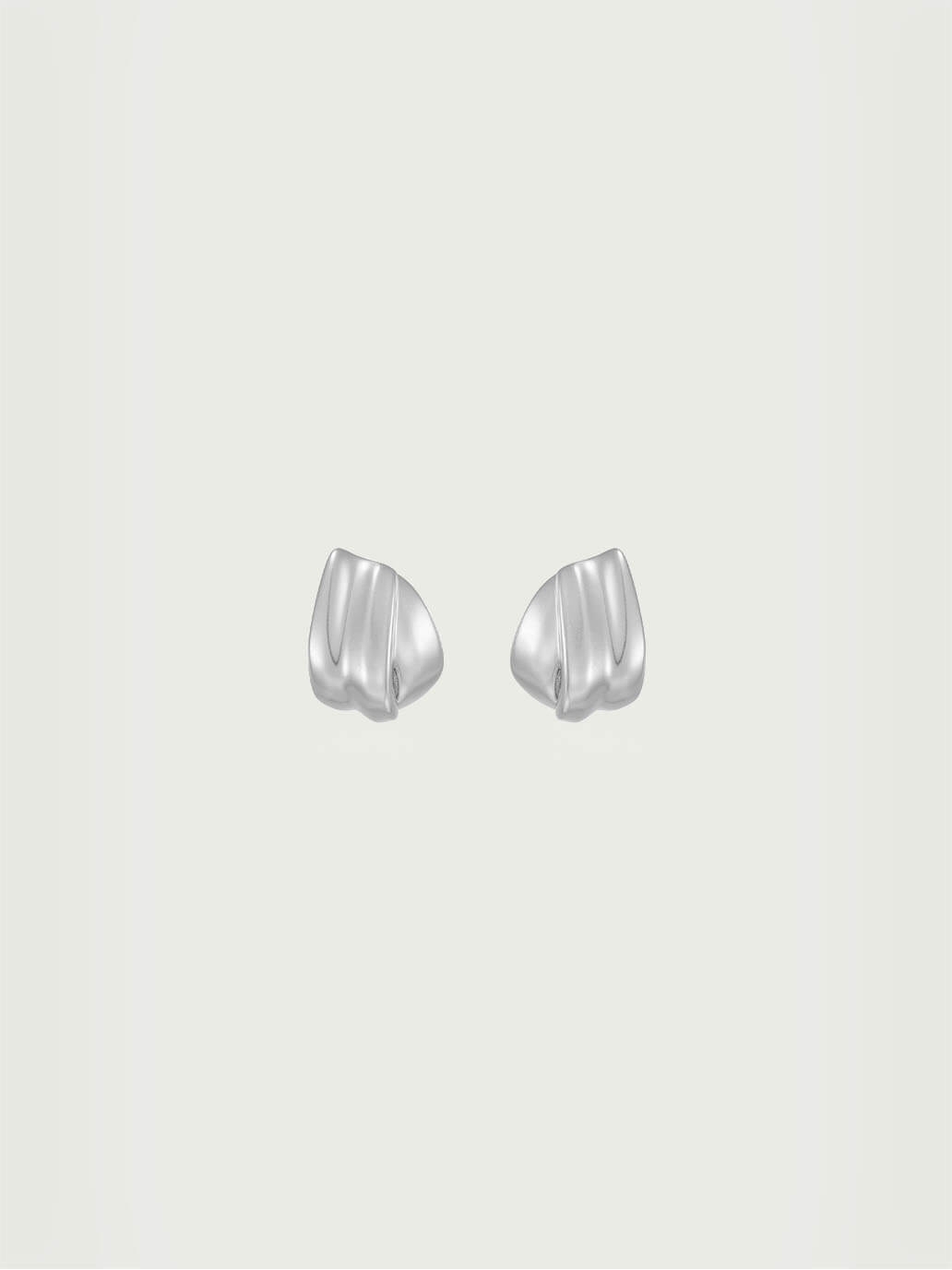 Silver Colored Interlocking Stud Earrings