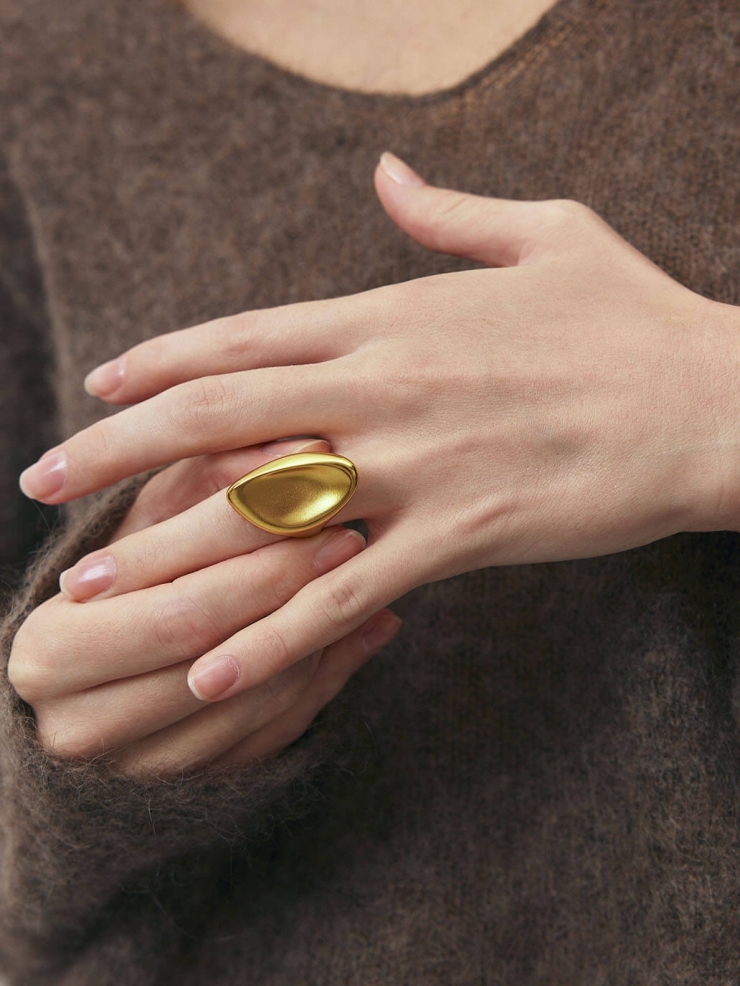 Gold Hallmarked Open End Ring