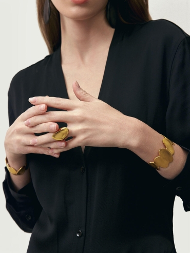 Gold Hallmarked Open End Ring