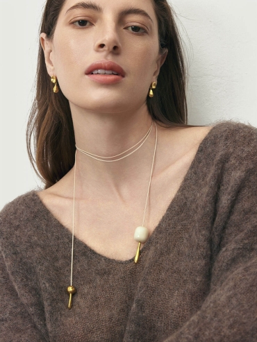 Gold Mood Pendant Necklace