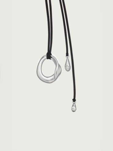 Silver Condensation Necklace