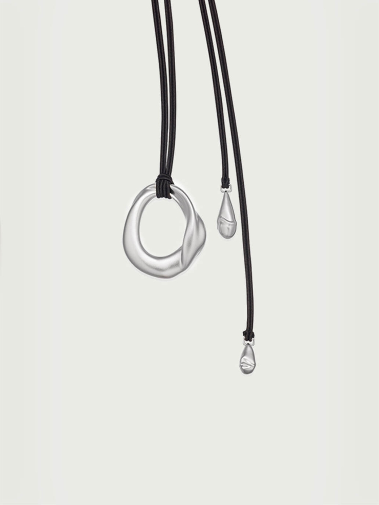 Silver Condensation Necklace