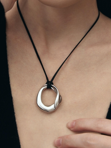 Silver Condensation Necklace