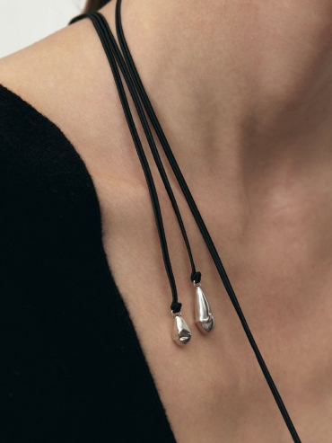 Silver Condensation Necklace