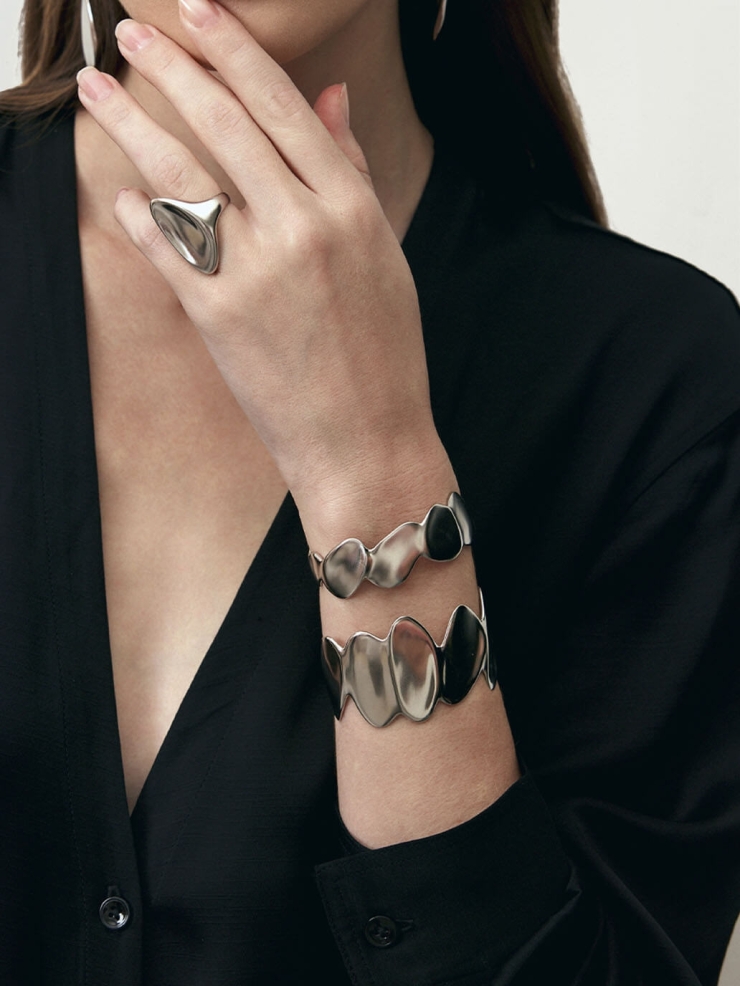 Silver Hallmark Narrow Bracelet