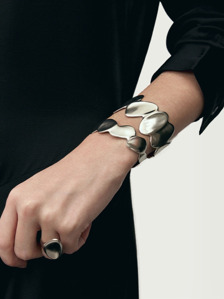 Silver Hallmark Narrow Bracelet