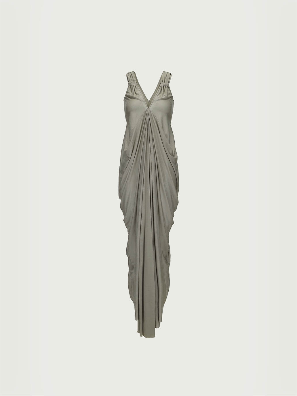 Silver Grey Draped Long Skirt