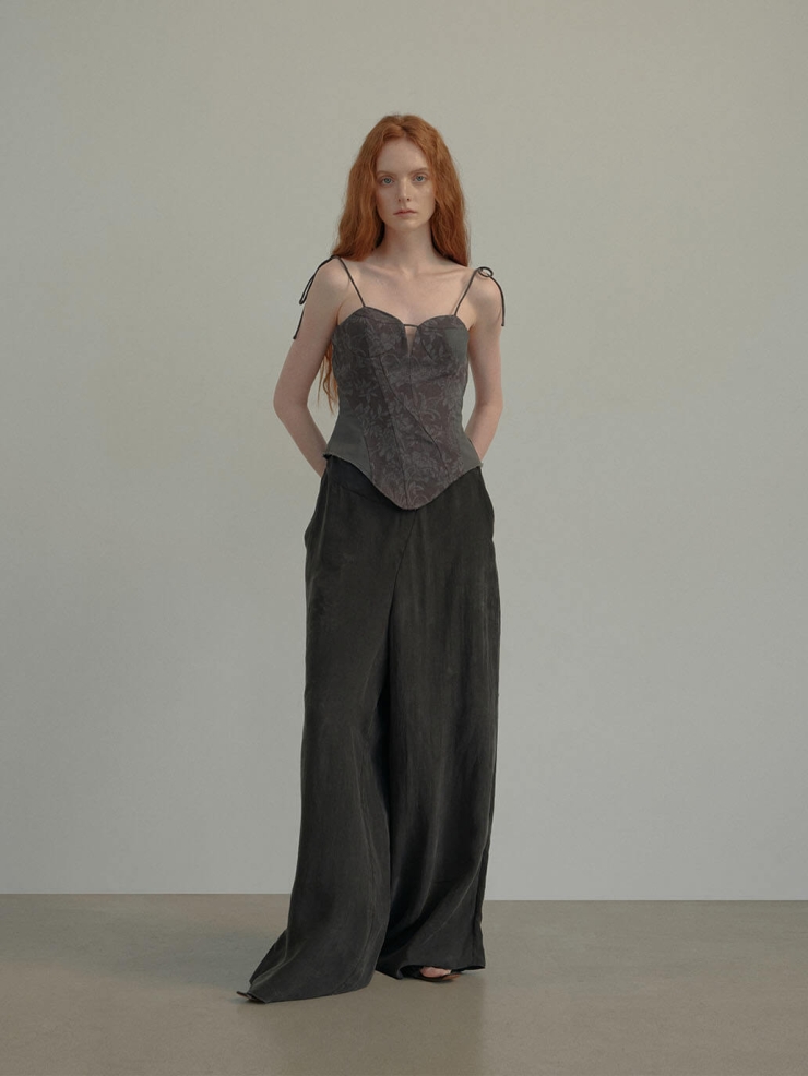 Ash Blue Jacquard Cami Top