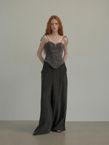 Ash Blue Jacquard Cami Top