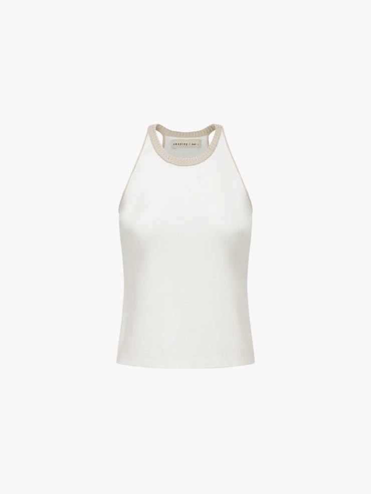 SWAYING White Basic Tank Top