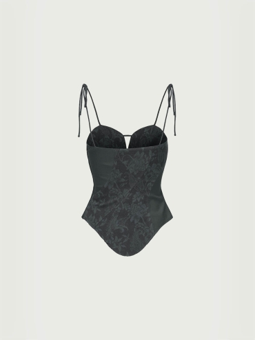 Ash Blue Jacquard Cami Top