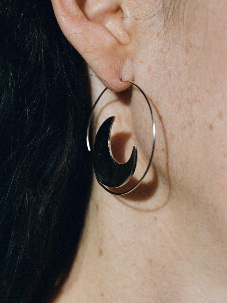 Silver Celestial Twins Earrings