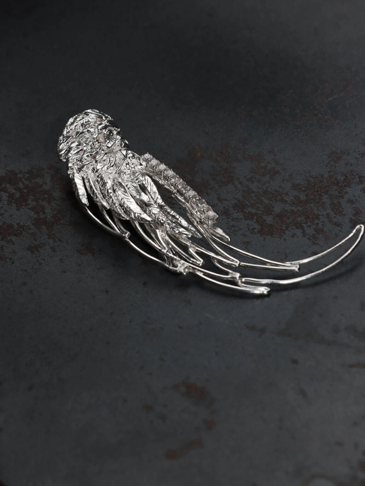 Wind Feather Side Hair Clip - Single