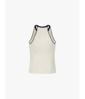 SWAYING Beige Gray Basic Tank Top