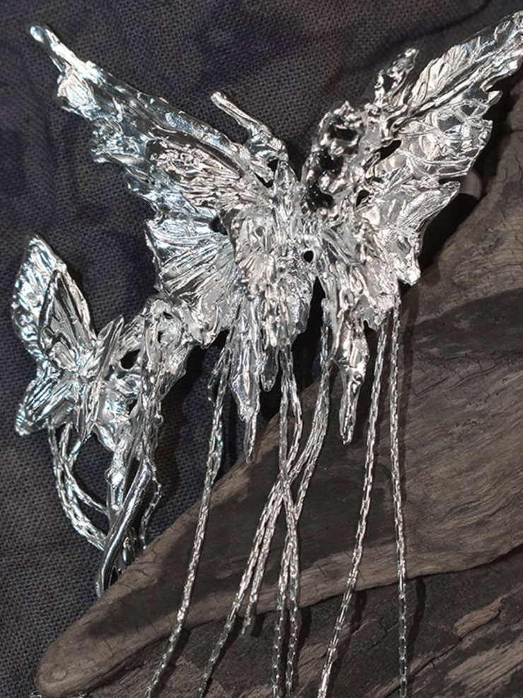 Seeking Rites Twin Butterflies Ear Cuff - Single