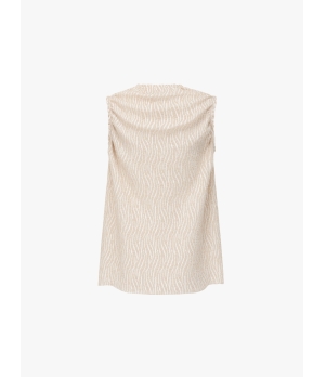 SWAYING Cream Bubble Yarn Top