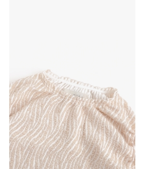 SWAYING Cream Bubble Yarn Top