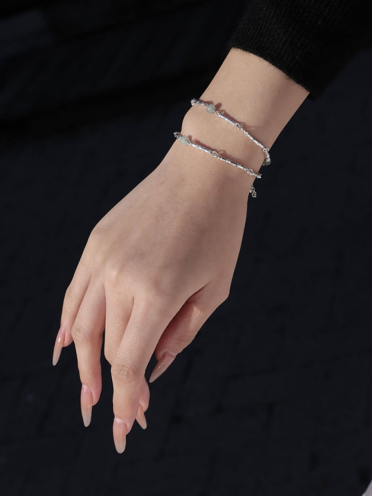 Little Bamboo Joint Jade Necklace