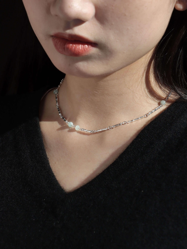 Little Bamboo Joint Jade Necklace