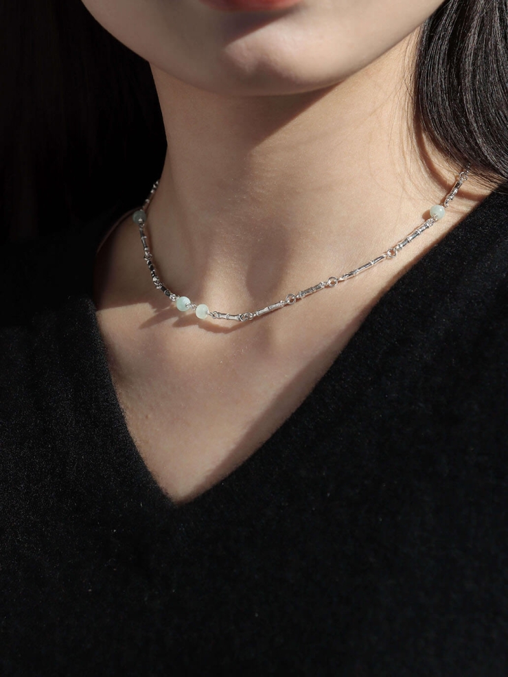 Little Bamboo Joint Jade Necklace