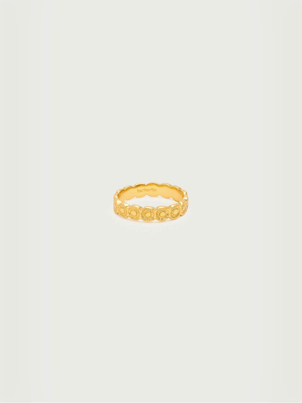 Gold Linked Beads Ring