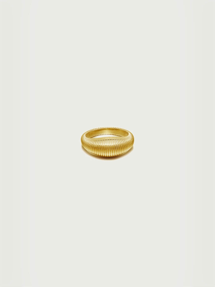 Gold Ripple Ring