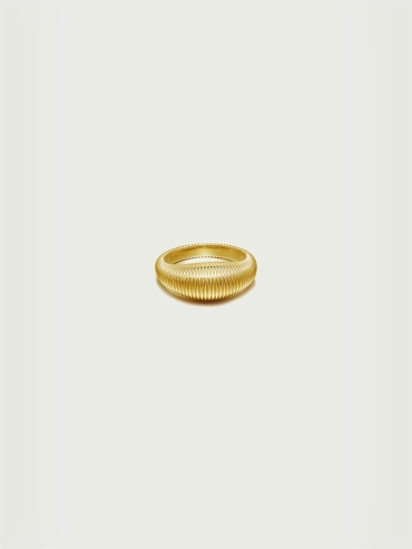 Gold Ripple Ring