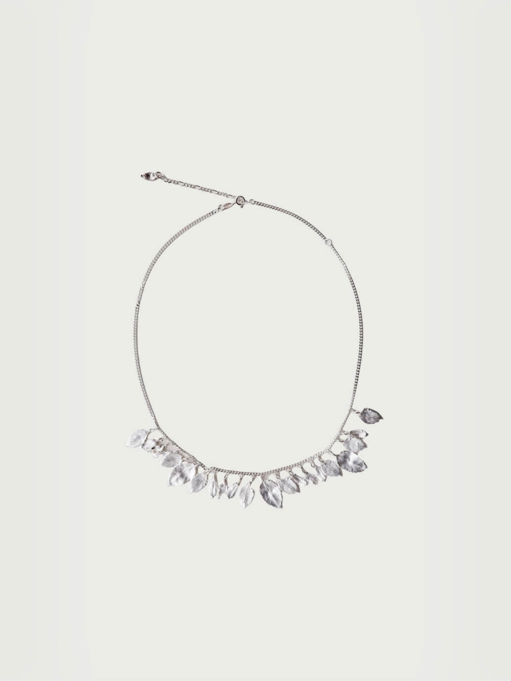 Silver Stoneleaf Necklace