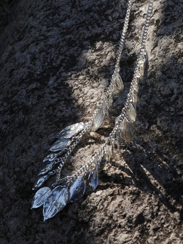 Silver Stoneleaf Necklace