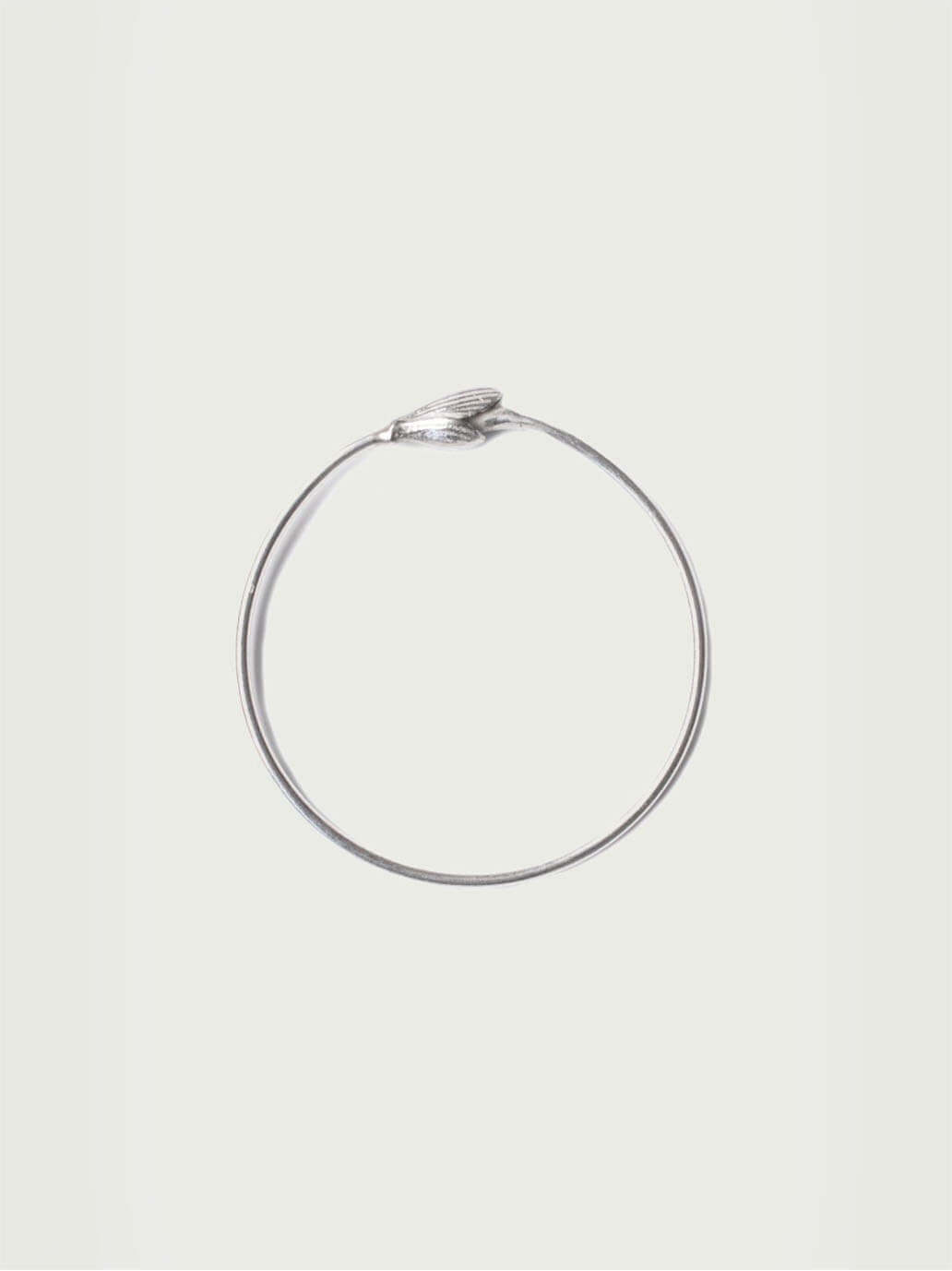 Silver Iris Blossom Bangle