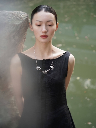 Lily of the Valley Triple Cluster Necklace