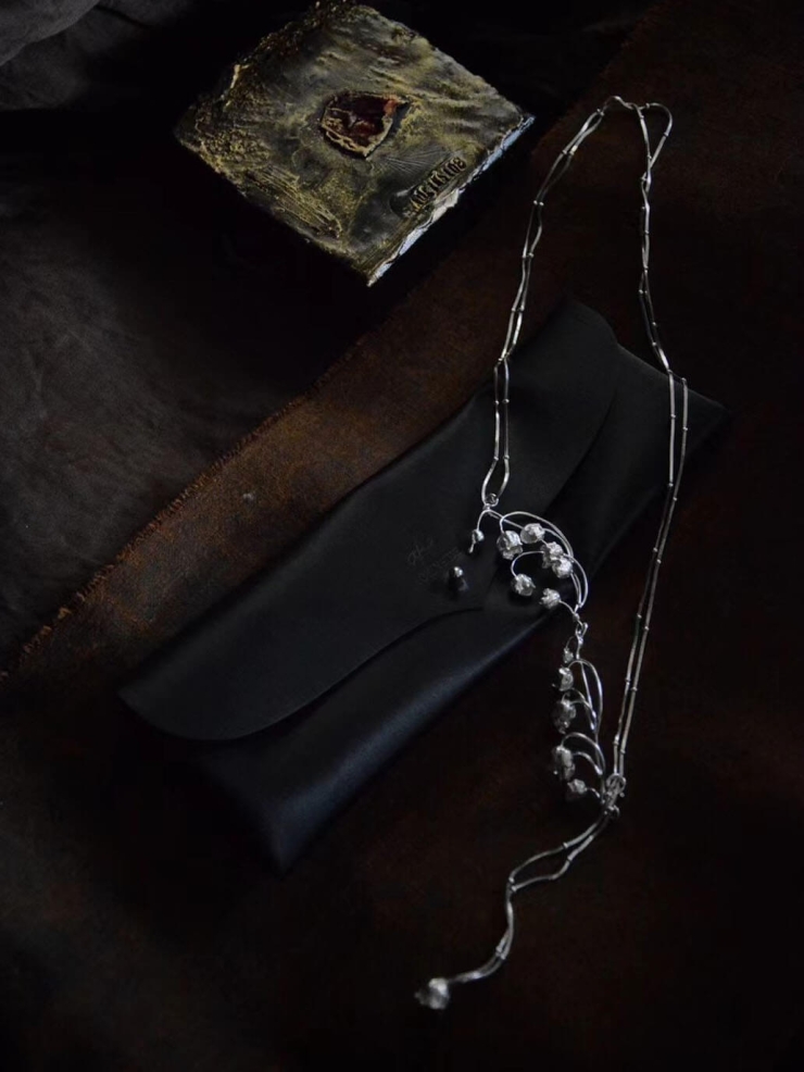 Lily of the Valley Triple Cluster Necklace