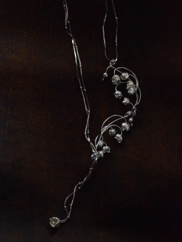 Lily of the Valley Triple Cluster Necklace