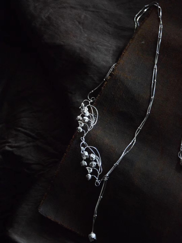 Lily of the Valley Triple Cluster Necklace