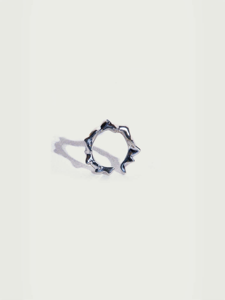 Silver Whale Bone Ear Cuff/Ring