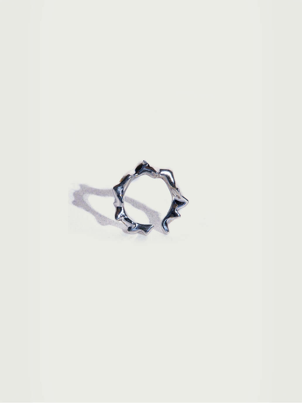 Silver Whale Bone Ear Cuff/Ring