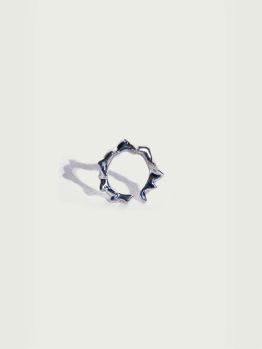 Silver Whale Bone Ear Cuff/Ring