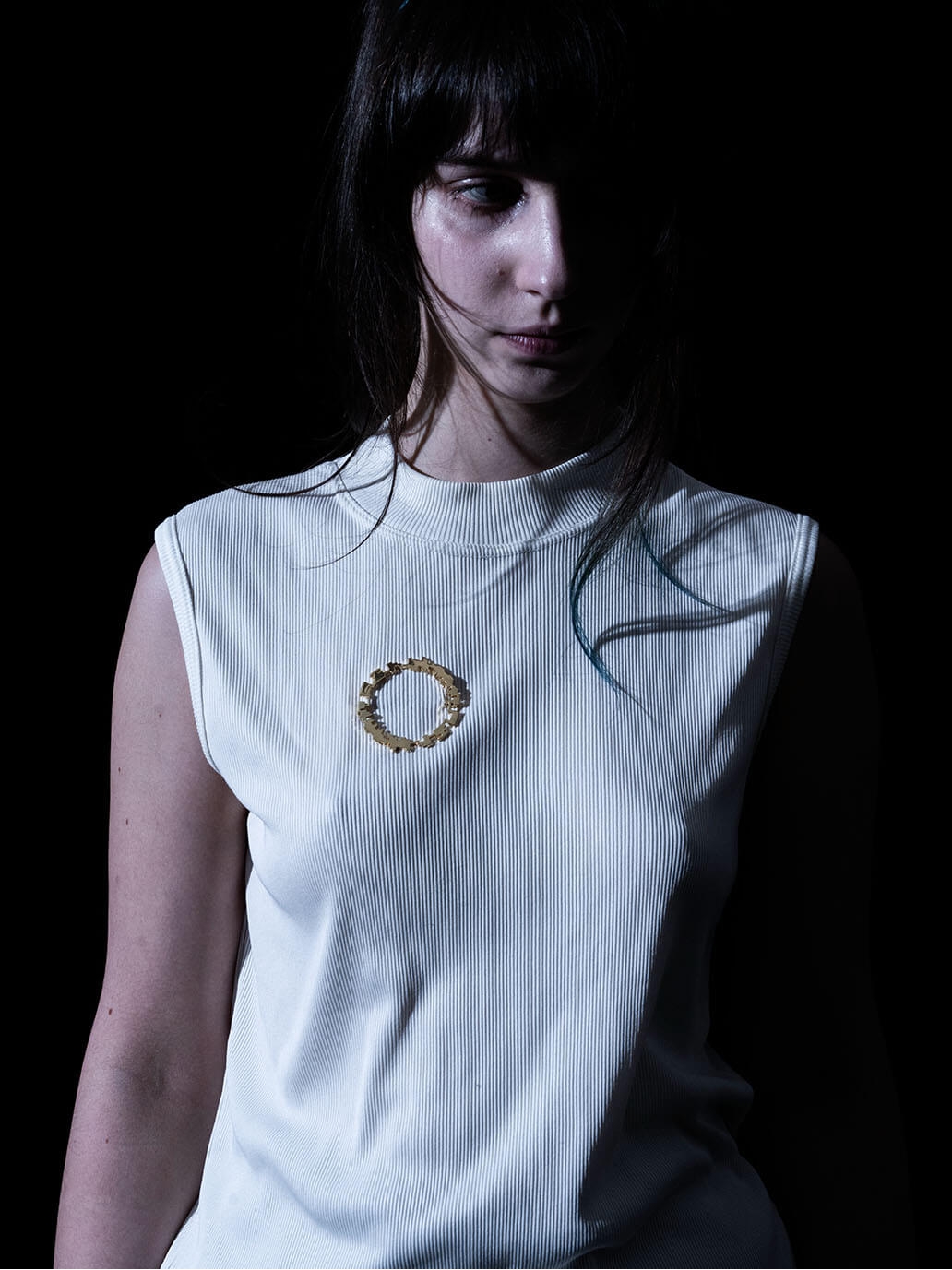 Silver Space Station Brooch