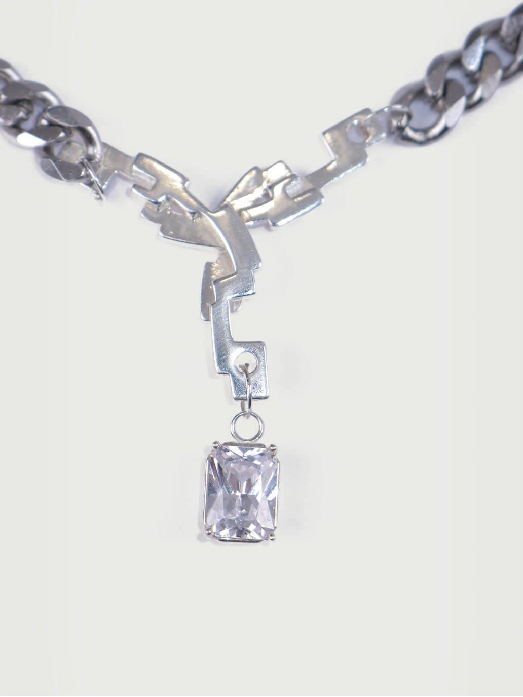 White Gem Radiation Necklace