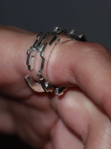 Silver space ring