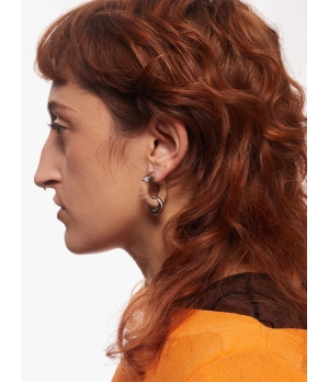 TYS GROCERY Light Brown Nubuck Earrings