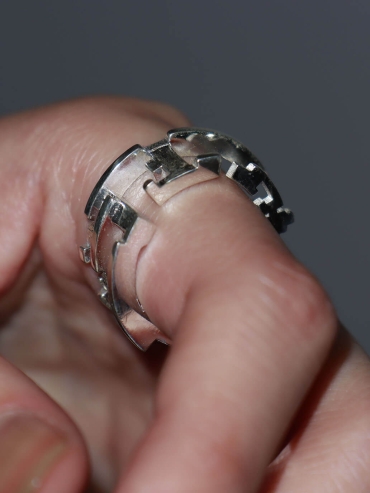 Silver space ring