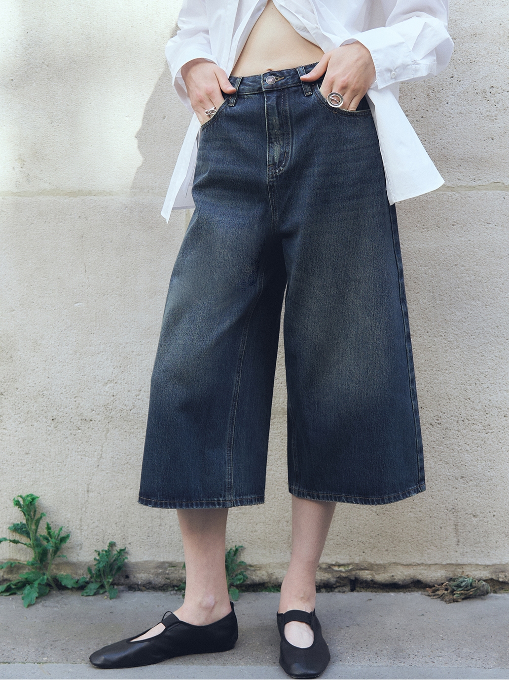 Washed Straight-cut Jorts