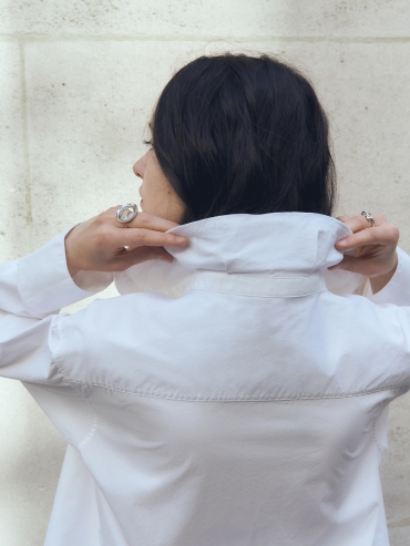 White Faux Two-Piece Shirt