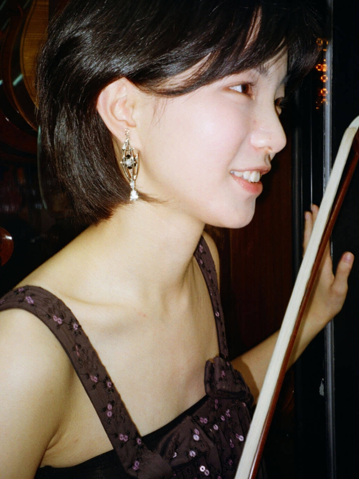 Silver Birdcage Floral Earrings