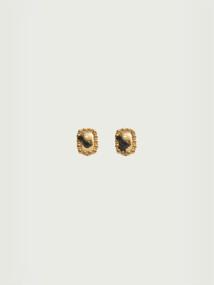 Gold Sterling Floral Gemstone Stud Earrings