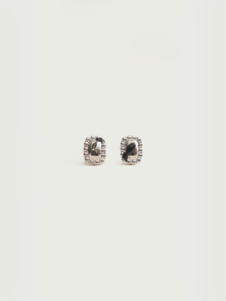 Silver Sterling Floral Gemstone Stud Earrings