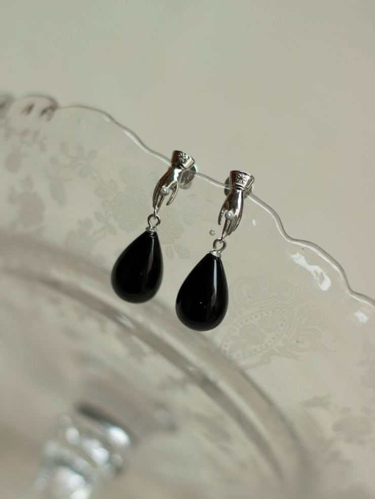 Black Lantern Earrings