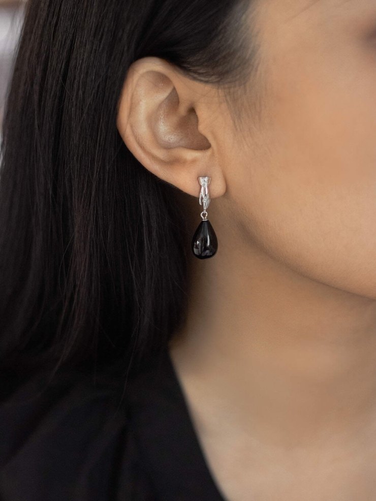 Black Lantern Earrings